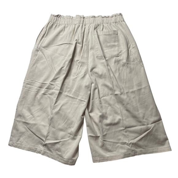 Anthropologie Pilcro Beige Wide Leg Crop Pull On Pants 2X Women's Cotton Stretch - Picture 2 of 6